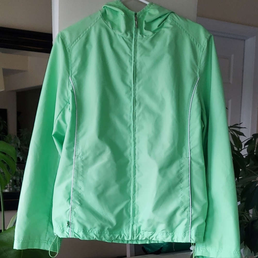 Vibrant Green Zip-Up Jacket -